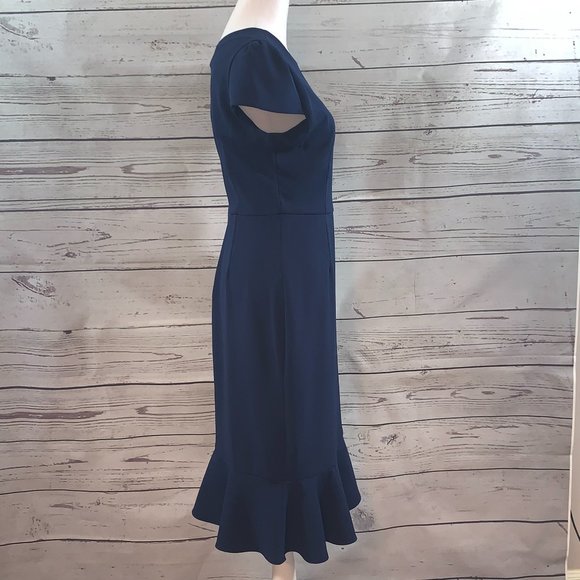 BETSY JOHNSON Like New Navy Blue Mermaid Dress - Picture 6 of 7